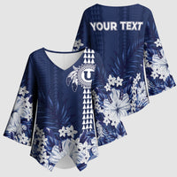Personalized Utah State Kimono Sleeve Blouse Polynesian Style