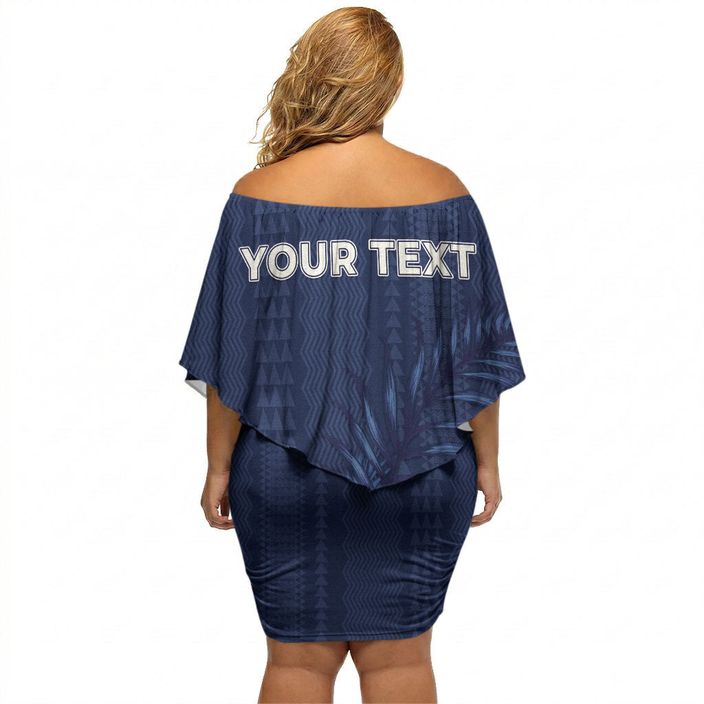 Personalized Utah State Off Shoulder Short Dress Polynesian Style
