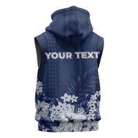 Personalized Utah State Sleeveless Zip Hoodie Polynesian Style