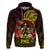 Papua New Guinea Hoodie Coat Of Arms Tropical Flowers Polynesian Pattern LT05 Yellow - Polynesian Pride