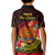 Papua New Guinea Kid Polo Shirt Coat Of Arms Tropical Flowers Polynesian Pattern LT05 - Polynesian Pride