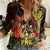 Personalized Papua New Guinea Women Casual Shirt Coat Of Arms Tropical Flowers Polynesian Pattern LT05 Female Yellow - Polynesian Pride