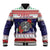 American Samoa Christmas Baseball Jacket Poinsettia La Maunia Le Kilisimasi
