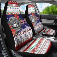 American Samoa Christmas Car Seat Cover Poinsettia La Maunia Le Kilisimasi LT05 - Polynesian Pride