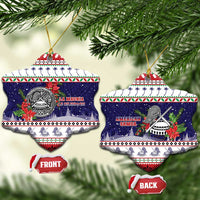 American Samoa Christmas Ceramic Ornament Poinsettia La Maunia Le Kilisimasi