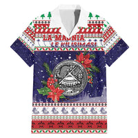 American Samoa Christmas Family Matching Mermaid Dress and Hawaiian Shirt Poinsettia La Maunia Le Kilisimasi