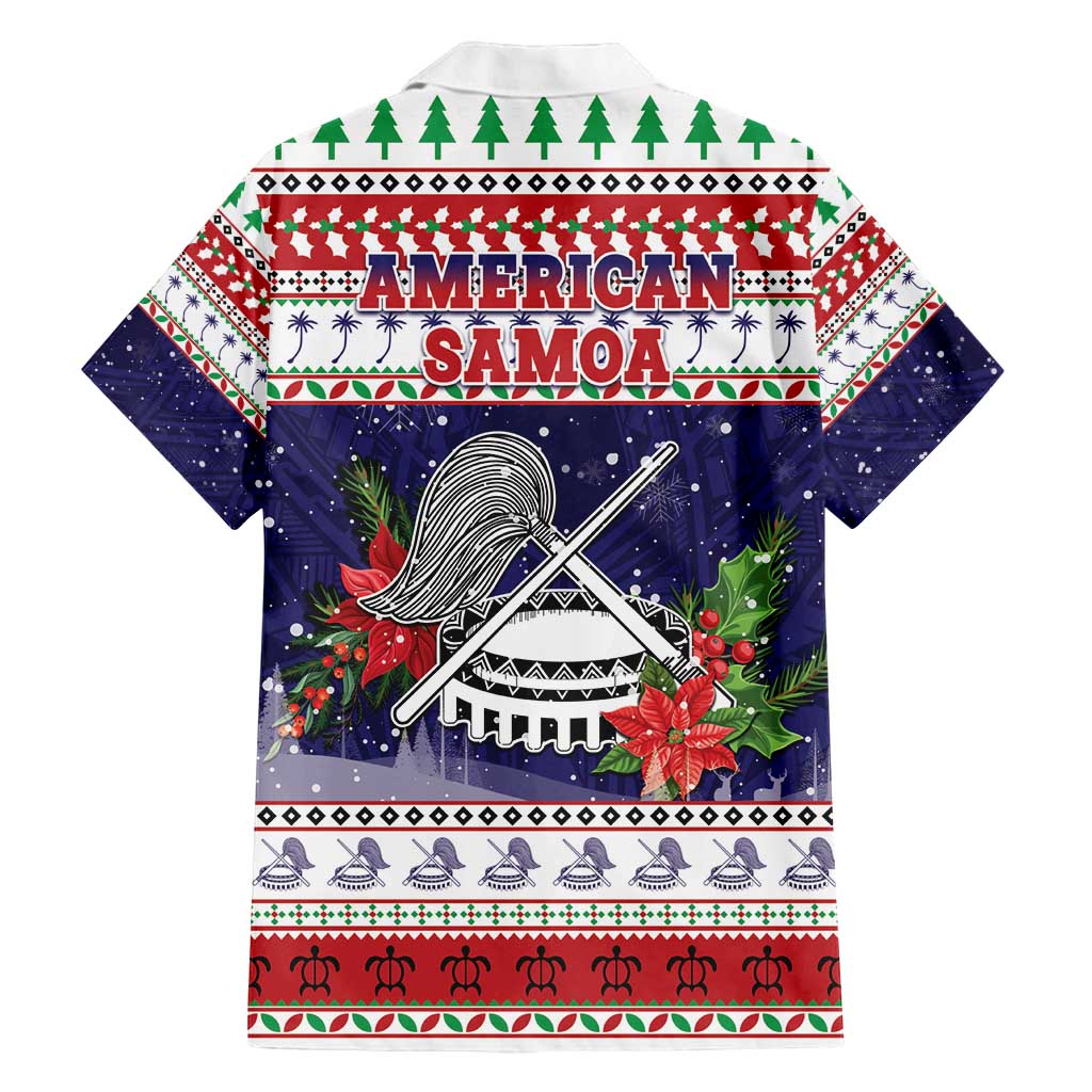 American Samoa Christmas Family Matching Puletasi and Hawaiian Shirt Poinsettia La Maunia Le Kilisimasi