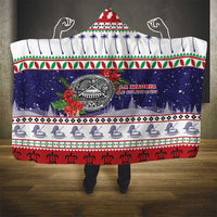 American Samoa Christmas Hooded Blanket Poinsettia La Maunia Le Kilisimasi LT05 - Polynesian Pride