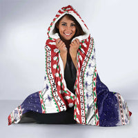American Samoa Christmas Hooded Blanket Poinsettia La Maunia Le Kilisimasi LT05 - Polynesian Pride