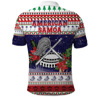 American Samoa Christmas Polo Shirt Poinsettia La Maunia Le Kilisimasi LT05 - Polynesian Pride