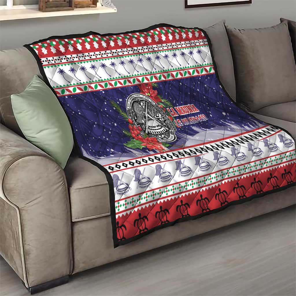 American Samoa Christmas Quilt Poinsettia La Maunia Le Kilisimasi LT05 - Polynesian Pride