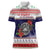 American Samoa Christmas Women Polo Shirt Poinsettia La Maunia Le Kilisimasi