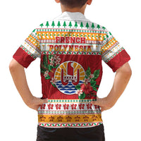 French Polynesia Christmas Family Matching Summer Maxi Dress and Hawaiian Shirt Coat Of Arms Merry Xmas LT05 - Polynesian Pride