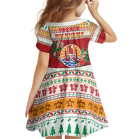 French Polynesia Christmas Family Matching Summer Maxi Dress and Hawaiian Shirt Coat Of Arms Merry Xmas LT05 - Polynesian Pride