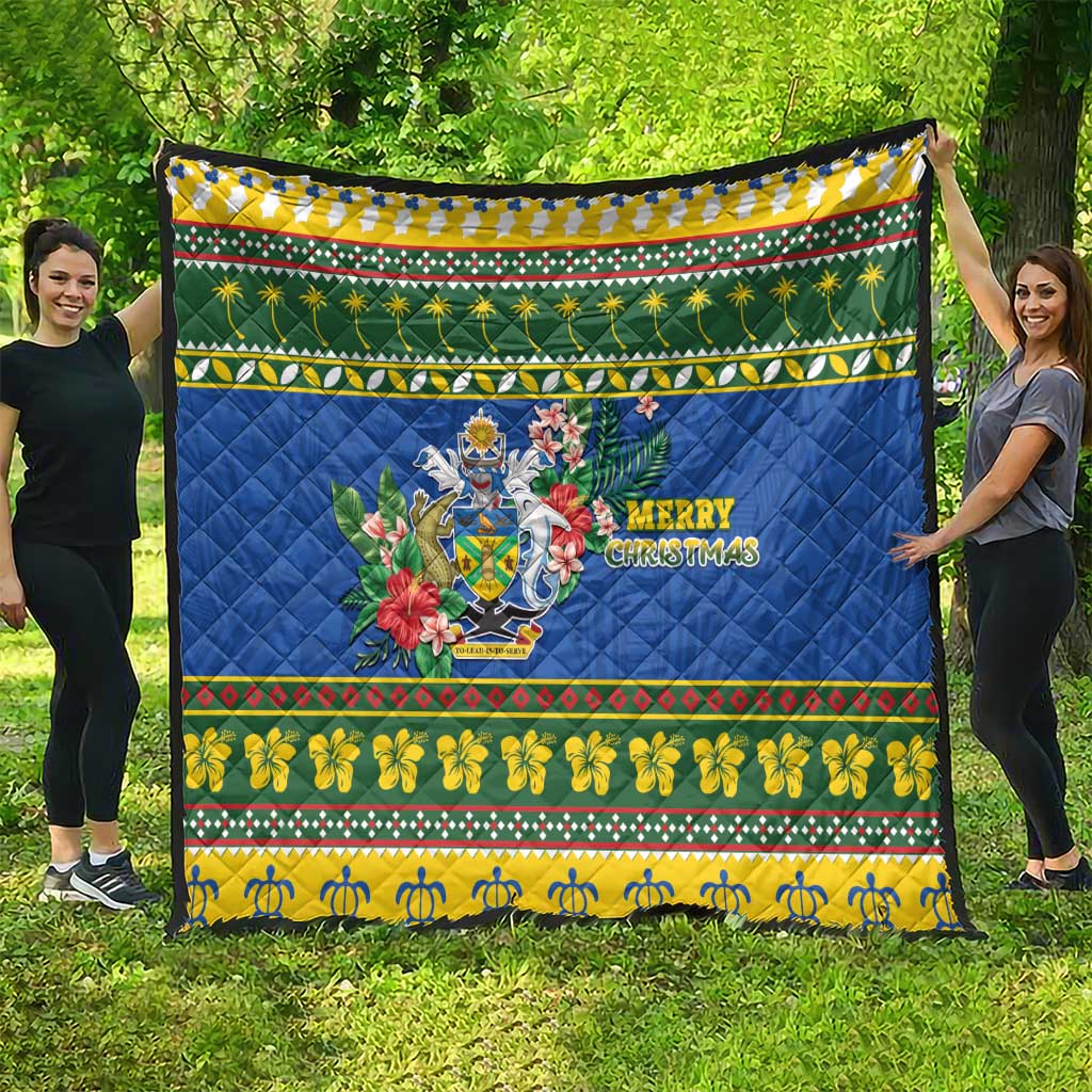 Solomon Islands Christmas Quilt Coat Of Arms Merry Xmas