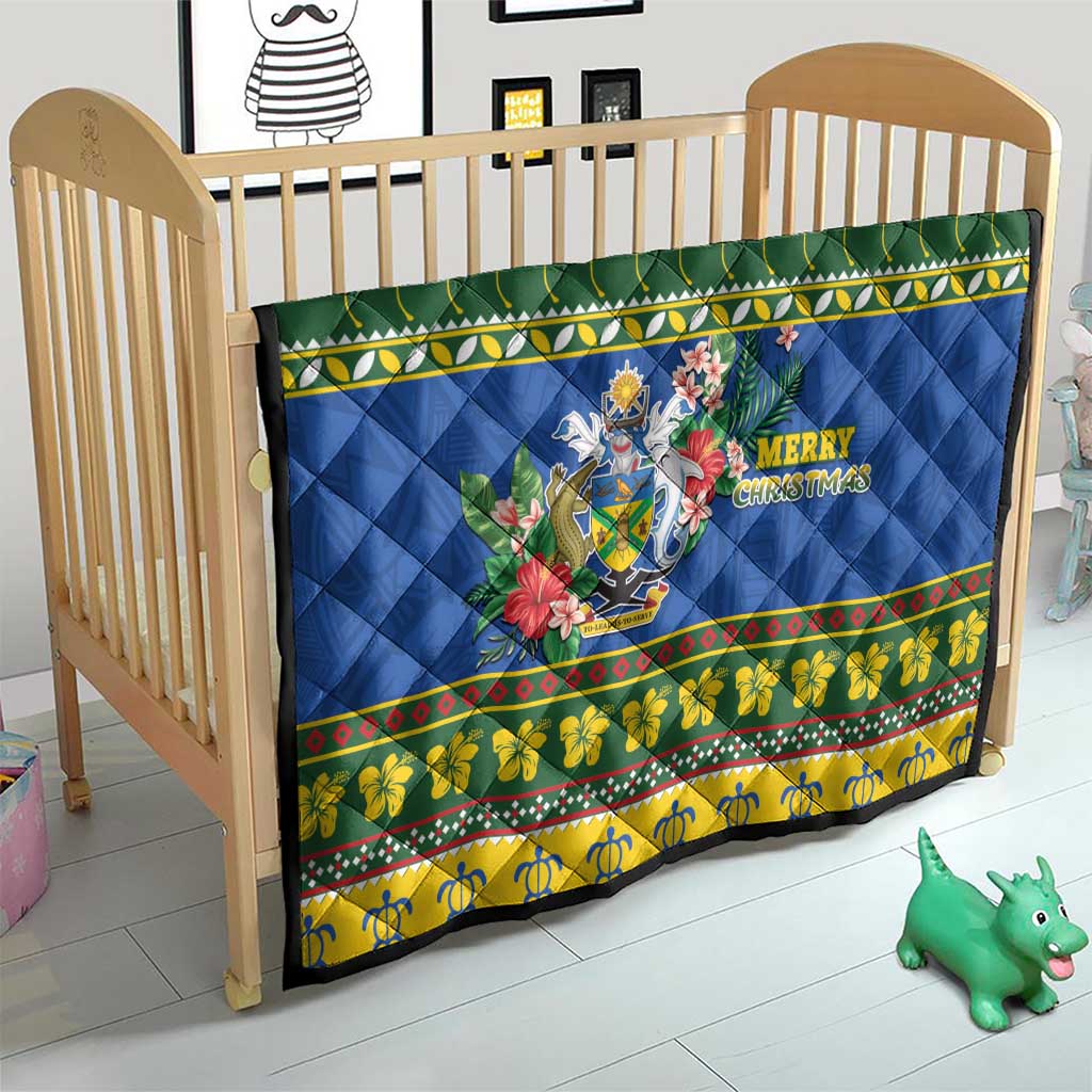 Solomon Islands Christmas Quilt Coat Of Arms Merry Xmas
