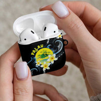 Palau United Nations Day AirPods Case Polynesian Curves Plumeria - Polynesian Pride