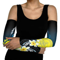 Palau United Nations Day Arm Sleeves Polynesian Curves Plumeria - Polynesian Pride