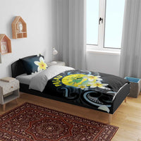 Palau United Nations Day Bedding Set Polynesian Curves Plumeria - Polynesian Pride