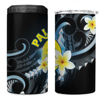 Palau United Nations Day 4 in 1 Can Cooler Tumbler Polynesian Curves Plumeria - Polynesian Pride