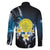Palau United Nations Day Family Matching Long Sleeve Bodycon Dress and Hawaiian Shirt Polynesian Curves Plumeria - Polynesian Pride
