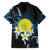 Palau United Nations Day Family Matching Short Sleeve Bodycon Dress and Hawaiian Shirt Polynesian Curves Plumeria - Polynesian Pride