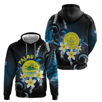 Palau United Nations Day Hoodie Polynesian Curves Plumeria - Polynesian Pride
