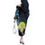 Palau United Nations Day Off The Shoulder Long Sleeve Dress Polynesian Curves Plumeria - Polynesian Pride