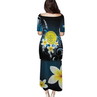 Palau United Nations Day Puletasi Polynesian Curves Plumeria - Polynesian Pride