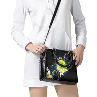Palau United Nations Day Shoulder Handbag Polynesian Curves Plumeria - Polynesian Pride