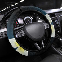 Palau United Nations Day Steering Wheel Cover Polynesian Curves Plumeria - Polynesian Pride