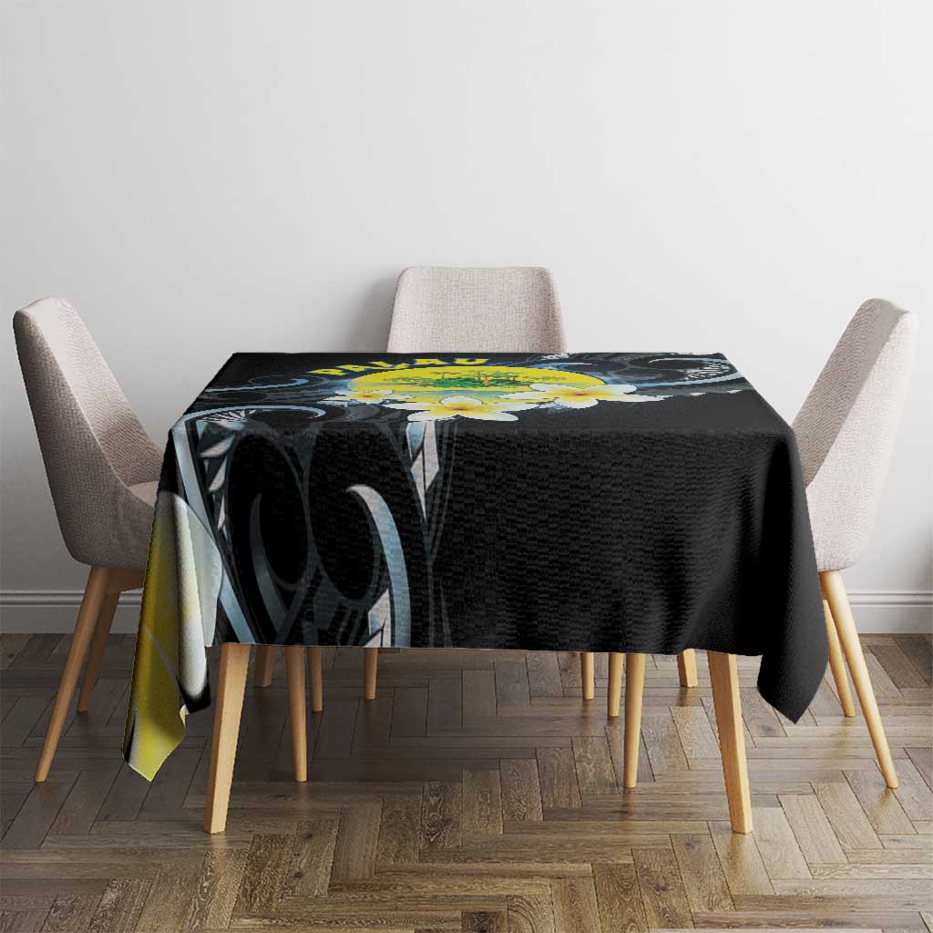Palau United Nations Day Tablecloth Polynesian Curves Plumeria - Polynesian Pride