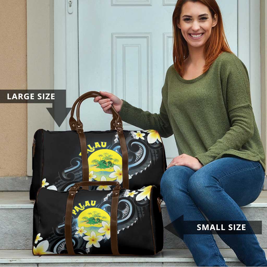 Palau United Nations Day Travel Bag Polynesian Curves Plumeria - Polynesian Pride