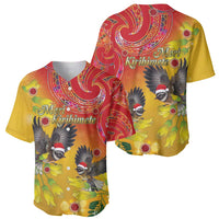 New Zealand Piwakawaka Christmas Baseball Jersey With Maori Pattern LT05 - Polynesian Pride