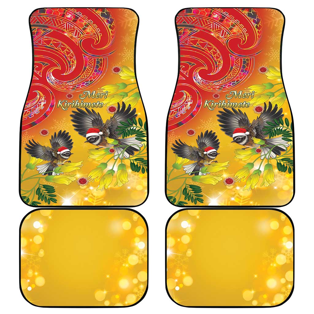 New Zealand Piwakawaka Christmas Car Mats With Maori Pattern