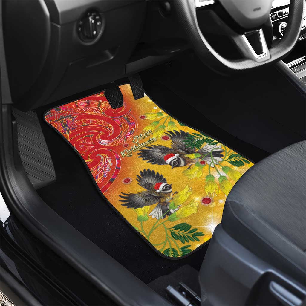New Zealand Piwakawaka Christmas Car Mats With Maori Pattern