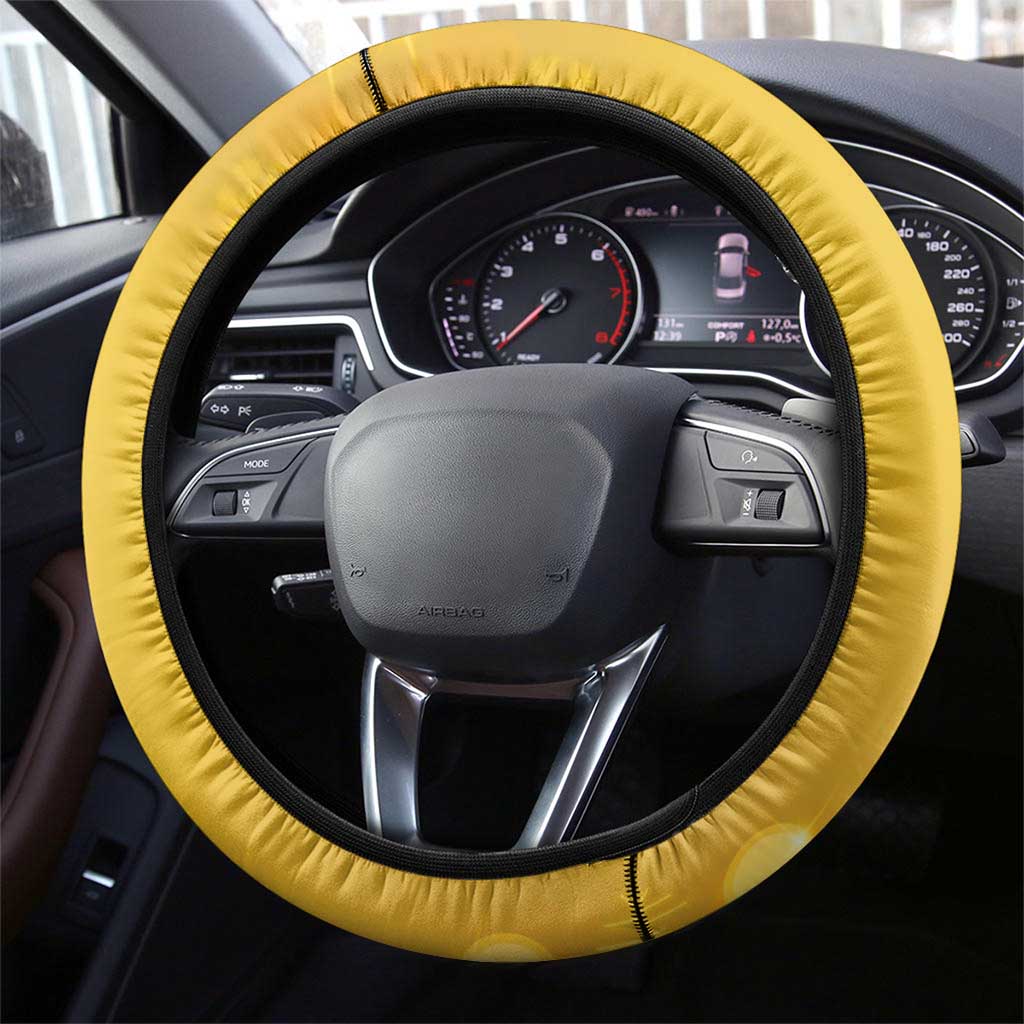 New Zealand Piwakawaka Christmas Steering Wheel Cover With Maori Pattern LT05 - Polynesian Pride