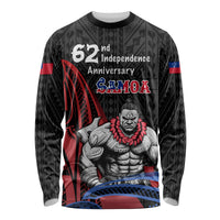 Samoa Independence Day Long Sleeve Shirt Samoan Warriors Ula Fala LT05 Unisex Black - Polynesian Pride