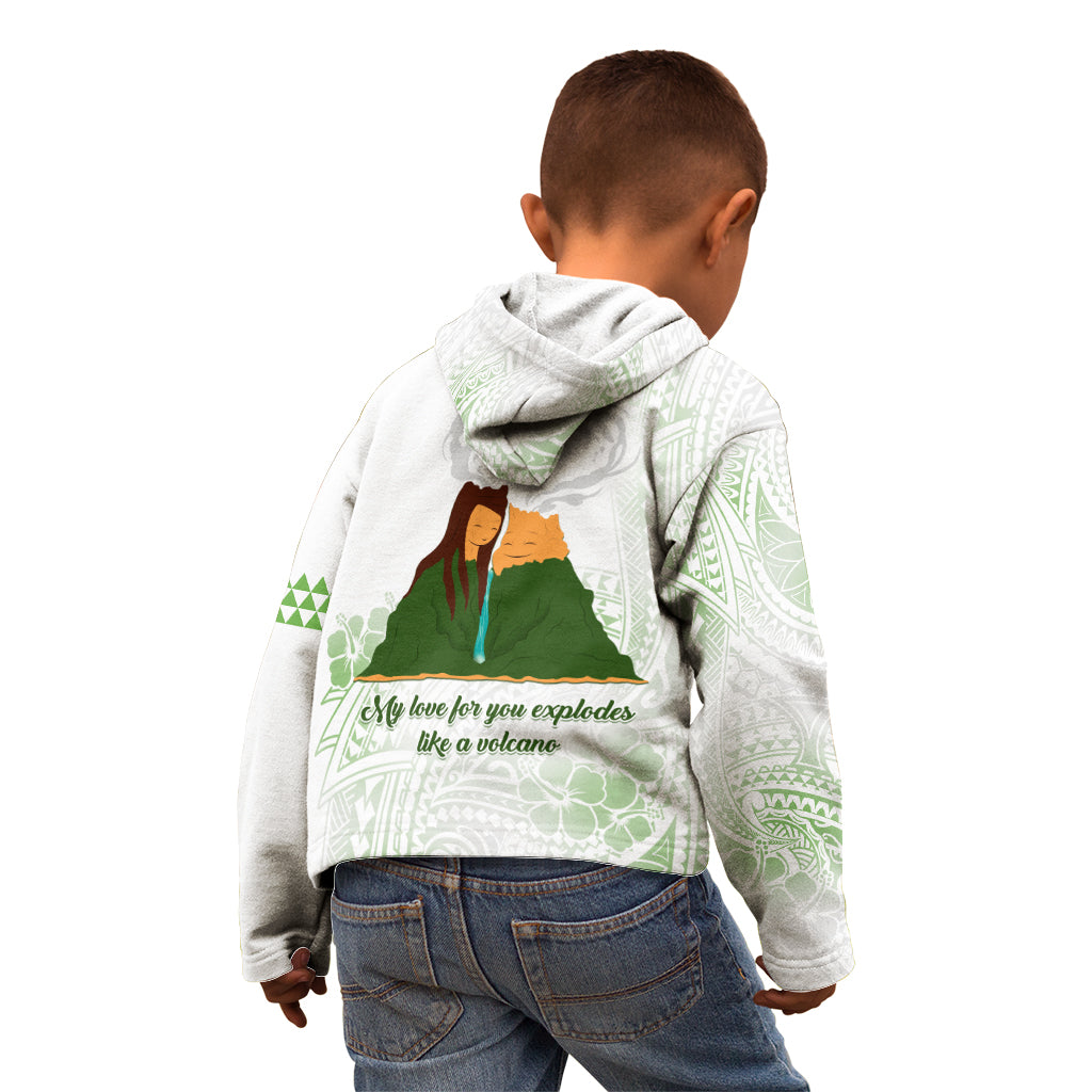 Personalised I LAVA YOU Volcano Valentine Kid Hoodie Polynesian Tribal Pattern LT05 - Polynesian Pride