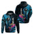 Personalised FSM Yap State Day Zip Hoodie Tropical Flowers Tribal Pattern LT05 - Polynesian Pride