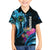 Personalised FSM Pohnpei State Family Matching Summer Maxi Dress and Hawaiian Shirt Tropical Flowers Tribal Pattern LT05 Son's Shirt Blue - Polynesian Pride