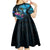 Personalised FSM Pohnpei State Kid Short Sleeve Dress Tropical Flowers Tribal Pattern LT05 - Polynesian Pride