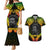 Personalised Vanuatu Father Lini Day Couples Matching Mermaid Dress and Hawaiian Shirt Polynesian Tribal Pattern LT05 Black - Polynesian Pride