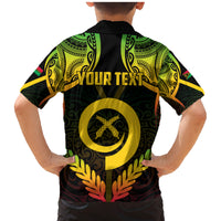 Personalised Vanuatu Father Lini Day Family Matching Mermaid Dress and Hawaiian Shirt Polynesian Tribal Pattern LT05 - Polynesian Pride