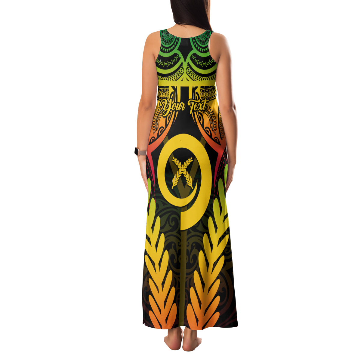 Personalised Vanuatu Father Lini Day Family Matching Tank Maxi Dress and Hawaiian Shirt Polynesian Tribal Pattern LT05 - Polynesian Pride