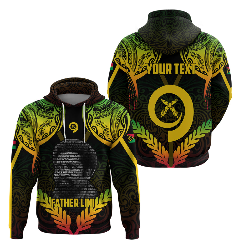 Personalised Vanuatu Father Lini Day Hoodie Polynesian Tribal Pattern LT05 - Polynesian Pride