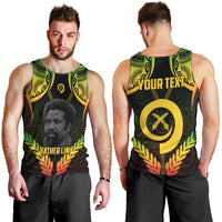 Personalised Vanuatu Father Lini Day Men Tank Top Polynesian Tribal Pattern LT05 - Polynesian Pride
