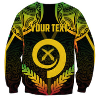 Personalised Vanuatu Father Lini Day Sweatshirt Polynesian Tribal Pattern LT05 - Polynesian Pride