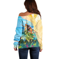 Personalised Hawaii Honolulu Festival Off Shoulder Sweater Hula Girls Tropical Vibe LT05 - Polynesian Pride
