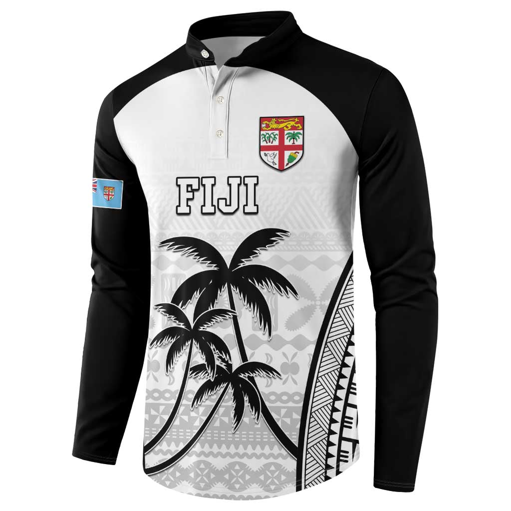 Custom Fiji Tapa Football Button Sweatshirt Sporty Style